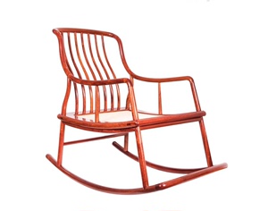 苏檀福红木 大果紫檀摇椅红木椅子快活新中式摇椅 大果紫檀材质