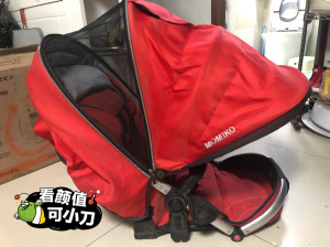 丽家宝贝自己的momiko品牌豪华婴儿车,带睡蓝,原价将近2