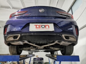 别克新君威gs排气管改装阀门尾节四出排气尾嘴尾喉中尾段头段