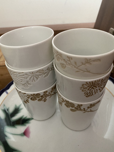 日本出石烧 白瓷【出石烧:茶杯】