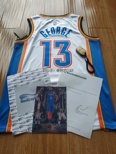 雷霆主场白色 保罗乔治 13号球衣