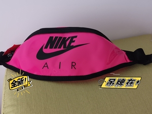 NIKE耐克斜挎包男新款粉色腰包运动包胸包小包单肩包女CW9