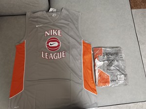 nike 高中联赛 耐克官方赞助球衣耐高2.0时代 灰橙色