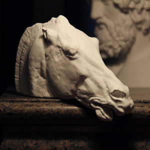 古希腊雕塑 帕特农神庙 马头雕塑 大英博物馆 摆件 石膏复制