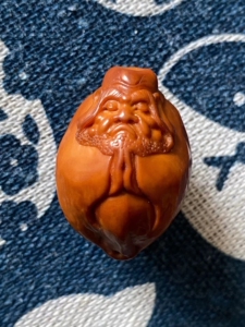 橄榄核单籽,老核雕,老橄榄核,单籽达摩,冯伟大师作品,直径2