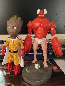 宝丽石一拳超人手办螃蟹怪人 龙虾精静态雕像,实图拍摄,高约2