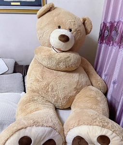 一米八的大熊,非常大,浅棕色泰迪熊
