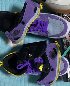 aj1拉链 紫罗兰色 一鞋两穿 可高可低,一鞋两穿你就想多