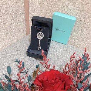 99新tiffany蒂芙尼铂金满钻大号太阳花白金项链