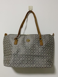 ivylitangnes淘宝全新托米tommy牛皮封边帆布托特包0人付款150.