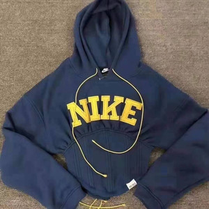 nike remake绑带鱼骨束腰封卫衣 ins remak