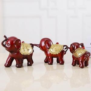泰国树脂工艺品大象新品家居用品三只象 创意s装饰品大象摆件