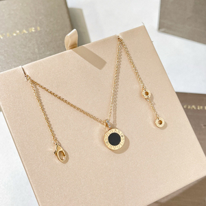 bvlgari 宝格丽黑白双面陶瓷圆盘项链