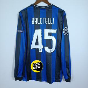 09-10赛季国际米兰主场长袖球衣45号巴洛特利球衣