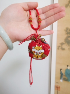雷允上柴犬香包香囊挂件,内有香袋,后期可自行替换