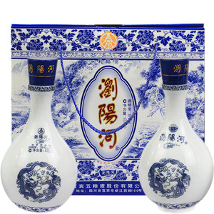 2009年产五粮液股份浏阳河39度礼品酒浓香型白酒475ml老酒收藏