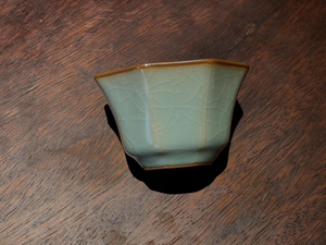 晓芳窑极品粉青八方杯 杯王!无需任何解释!