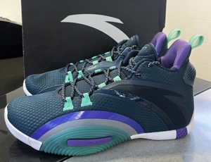 全新正品安踏篮球鞋男款ufo天体3网面低帮实战蓝绿白