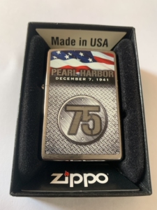 zippo打火机 珍珠港75周年 拉丝彩印 全新正品