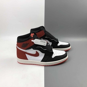 乔丹耐克aj1 六冠王 黑红拼接高帮篮球鞋 男鞋女鞋5550