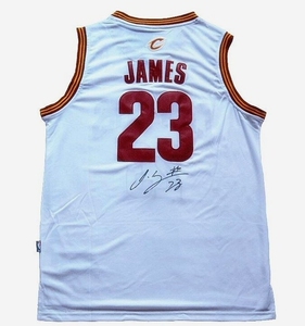 小皇帝james勒布詹姆斯亲笔签名骑士队篮球服/球衣