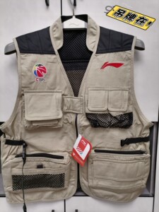 正品李宁cba联赛记者马甲