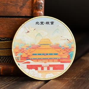 北京故宫旅游景区纪念币文创周边中国风金银硬币彩绘纪念章礼物品