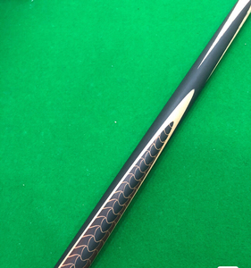 精品龙鳞一体通杆免漆台球杆小头斯诺克英式桌球中式通杆黑8手工