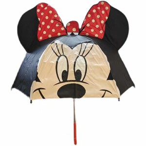 迪士尼正品特价!全新米妮儿童卡通立体可爱晴雨伞长柄伞