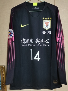 山东鲁能队 王大雷亚冠球员版门将球衣王大雷2019亚冠黑色球