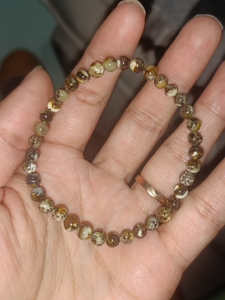 蜜蜡奥利奥手串5mm,原矿保真