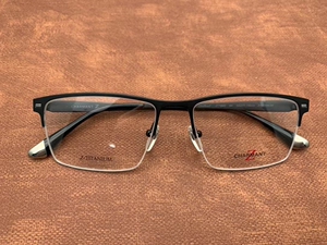 全新 夏蒙z钛近视眼镜框架,保真!zt19849半框光学架!