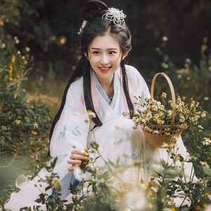 华姿仪赏塞北雪上衣下裙晋制交领大码绝版清特价正版,上衣两件套