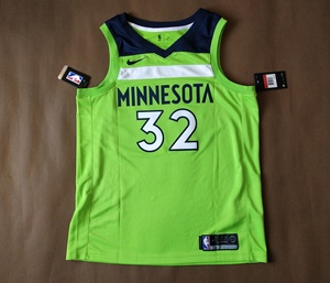 耐克正品全新lnba森林狼唐斯客场球衣