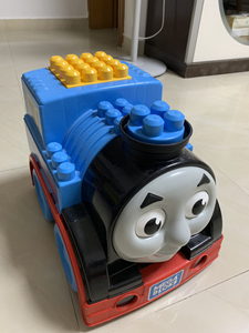 托马斯美高积木火车头,20块大积木,可做推车,九成新,玩具反