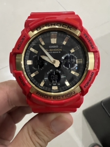 卡西欧狗年限定版gaw-100cx光动能电波手表