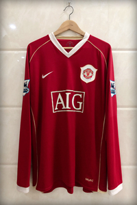 【正品】曼联0607主场#7球衣:c罗,极新,xl,球员版绒