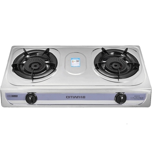 全新奇田q120燃气灶天然气台式不绣钢双灶4.0kw大火力有