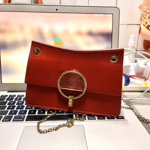小ck半圆镜子链条包单肩包 红色很显白非常好看