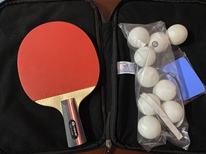 银河乒乓球拍单拍七星横拍单支7星直板cs短把柄