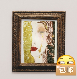 000人付款淘宝克里姆特系列油画金色眼泪飘带丝带长条窄丝巾发带小