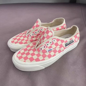 vans authentic安纳海姆 粉色棋盘格