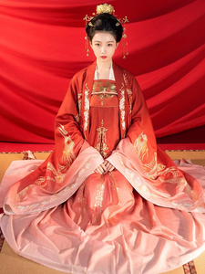 【剑网3正版授权】重回汉唐汉服嬿婉同心原创婚服直领对襟广袖衫