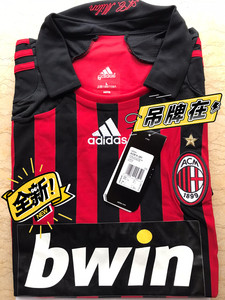 珍藏经典,阿迪达斯ac米兰 0708 主场球衣 欧码l .无