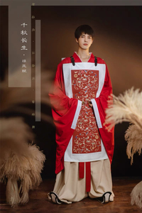 如是观原创汉服千秋长生雄凤赋魏晋南北朝男装裲裆褶袴凤君