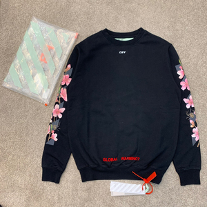 off white ow 樱花卫衣 xs*2码 吊牌包装袋
