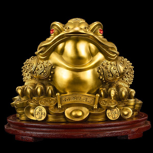 纯铜金蟾招财摆件全铜蟾蜍三足金蟾摆件风水招财金蝉镇宅旺财吸财