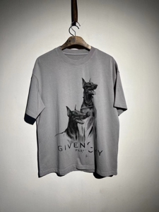 转让闲置纪梵希givenchy杜宾犬链条印花宽松版型短袖m码