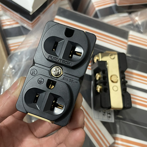 日本古河单晶铜镀金/镀铑电源插座 furutech 20a发