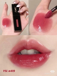 出一只ysl黑管唇釉 口红 419,包装盒在.特别喜欢买ys